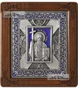 Андрей Первозванный, серебряная икона,с клеймами, с эмалью