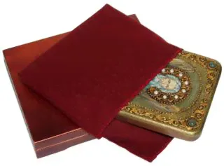 Андрей Первозванный, икона подарочная, на дубе, с камнями, средняя-0
