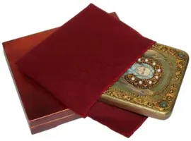 Андрей Первозванный, икона подарочная, на дубе, с камнями, средняя