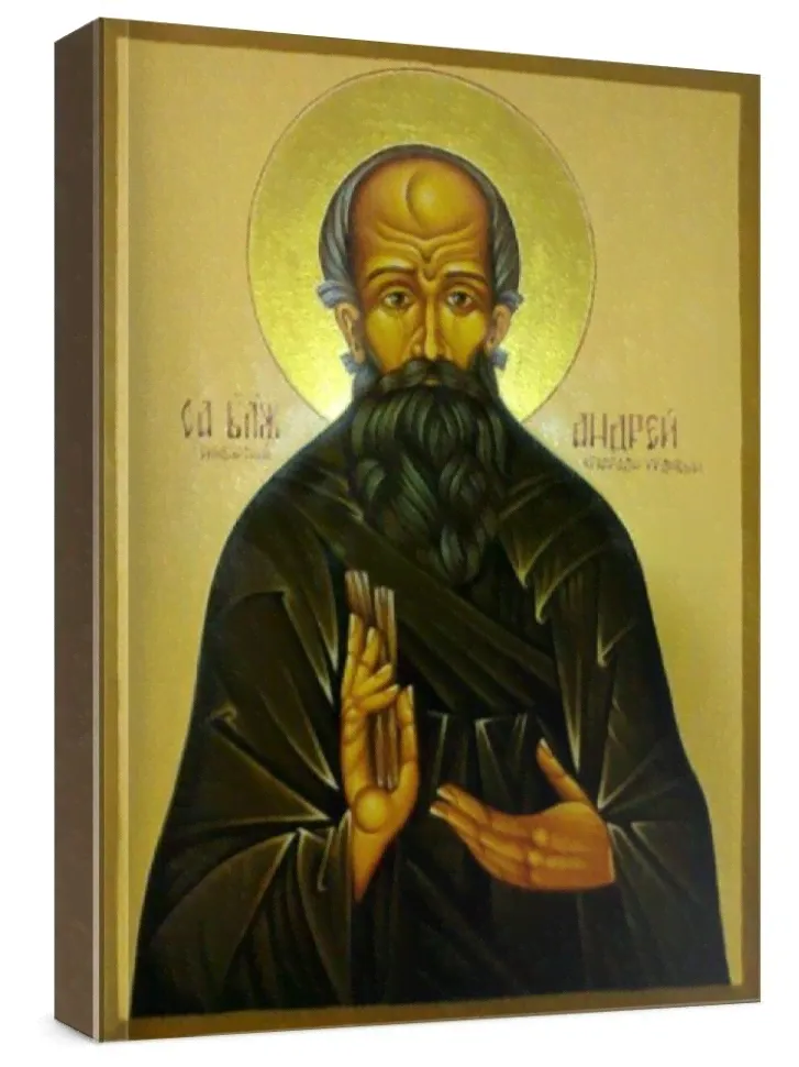 Андрей Симбирский (рукописная икона)-0