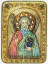 Андрей Первозванный, икона подарочная, на дубе, с камнями, средняя